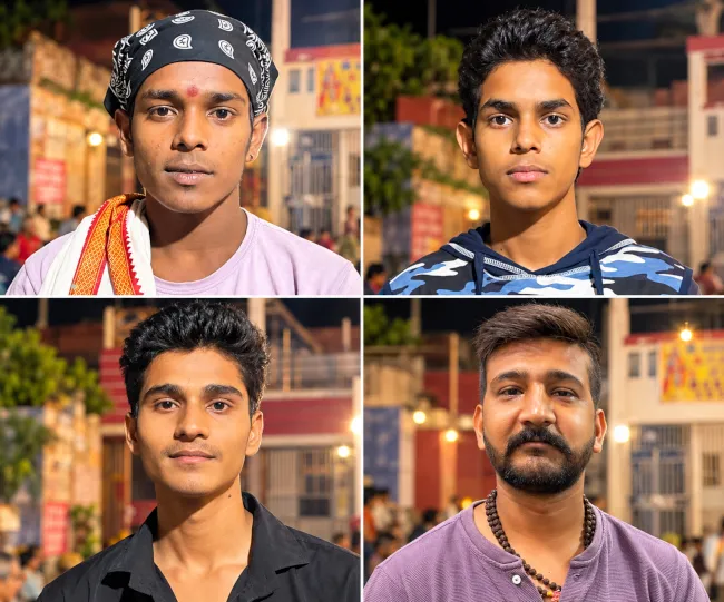 बाबू, चंदू, कृष्णा और कुश शर्मा